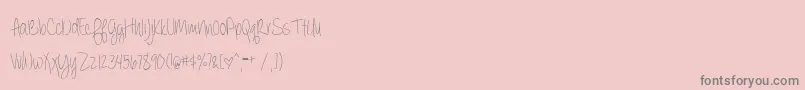 Шрифт BmdAlwaysForever – серые шрифты на розовом фоне