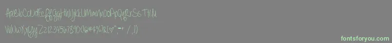 Lisätietoja BmdAlwaysForever-fontista BmdAlwaysForever-fontti – vihreät fontit harmaalla taustalla
