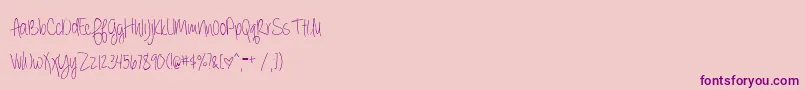 BmdAlwaysForever Font – Purple Fonts on Pink Background