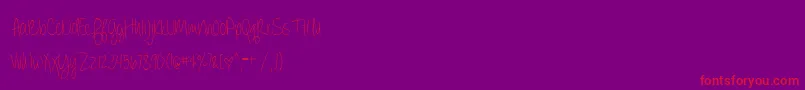 BmdAlwaysForever-fontti – punaiset fontit violetilla taustalla