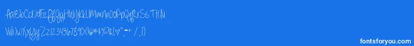フォントBmdAlwaysForever – 青い背景に白い文字