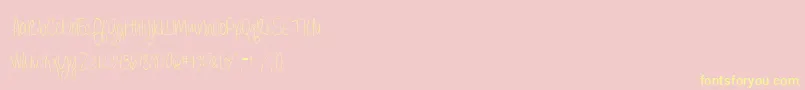 BmdAlwaysForever Font – Yellow Fonts on Pink Background
