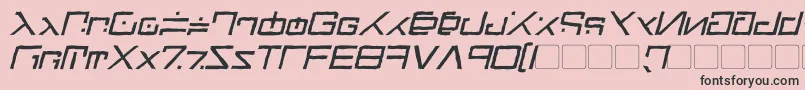GreenMartianDistressedItalic Font – Black Fonts on Pink Background