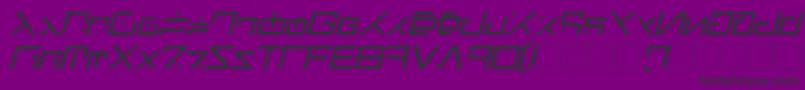 フォントGreenMartianDistressedItalic – 紫の背景に黒い文字