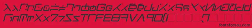Шрифт GreenMartianDistressedItalic – чёрные шрифты на красном фоне