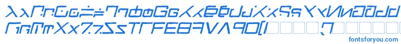 GreenMartianDistressedItalic Font – Blue Fonts on White Background