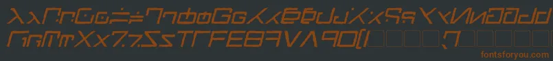 Police GreenMartianDistressedItalic – polices brunes sur fond noir