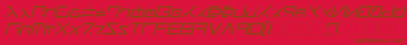 GreenMartianDistressedItalic Font – Brown Fonts on Red Background