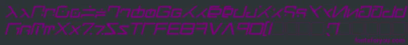 GreenMartianDistressedItalic Font – Purple Fonts on Black Background