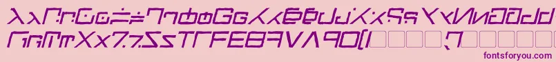 GreenMartianDistressedItalic Font – Purple Fonts on Pink Background