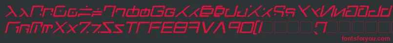 GreenMartianDistressedItalic Font – Red Fonts on Black Background