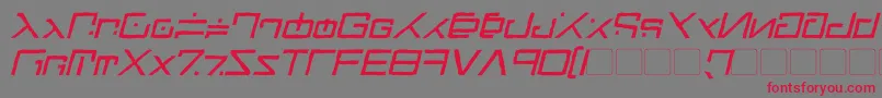 GreenMartianDistressedItalic Font – Red Fonts on Gray Background