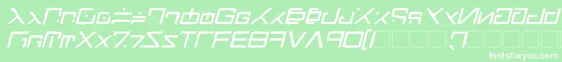 GreenMartianDistressedItalic Font – White Fonts on Green Background
