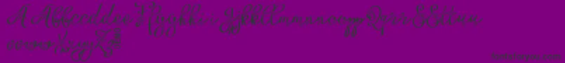 FloryficDemo Font – Black Fonts on Purple Background