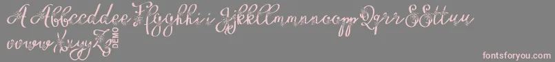 FloryficDemo-Schriftart – Rosa Schriften auf grauem Hintergrund