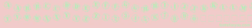 Seethebe Font – Green Fonts on Pink Background