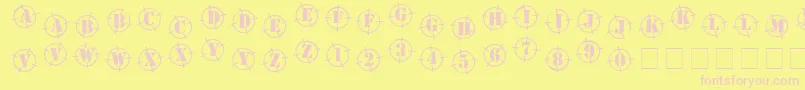 Seethebe-fontti – vaaleanpunaiset fontit keltaisella taustalla
