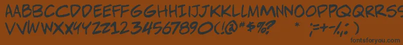 Adamwarrenpro Font – Black Fonts on Brown Background