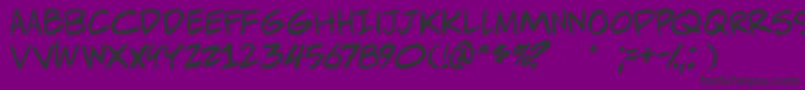 Adamwarrenpro Font – Black Fonts on Purple Background