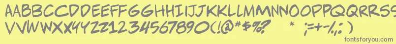 Adamwarrenpro Font – Gray Fonts on Yellow Background