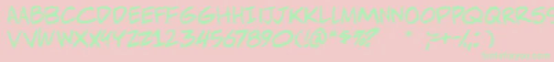 Adamwarrenpro Font – Green Fonts on Pink Background