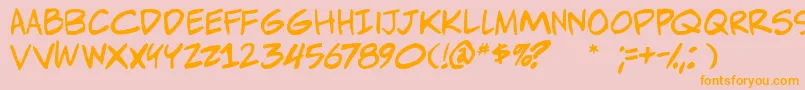 Adamwarrenpro Font – Orange Fonts on Pink Background
