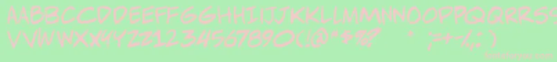 Adamwarrenpro Font – Pink Fonts on Green Background