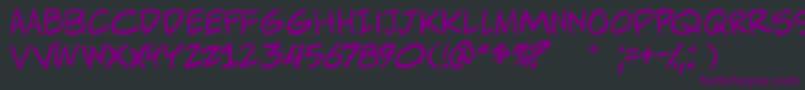 Adamwarrenpro Font – Purple Fonts on Black Background