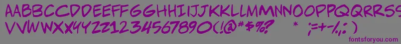 Adamwarrenpro Font – Purple Fonts on Gray Background