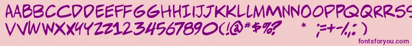 Adamwarrenpro Font – Purple Fonts on Pink Background