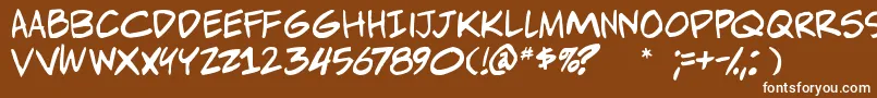 Adamwarrenpro Font – White Fonts on Brown Background