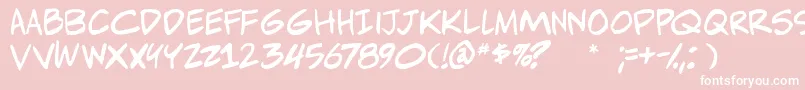 Adamwarrenpro Font – White Fonts on Pink Background