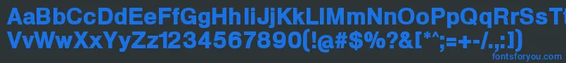 HeldustryftBlackフォントについての詳細 フォントHeldustryftBlack – 黒い背景に青い文字