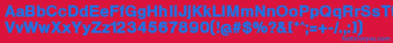 HeldustryftBlack Font – Blue Fonts on Red Background