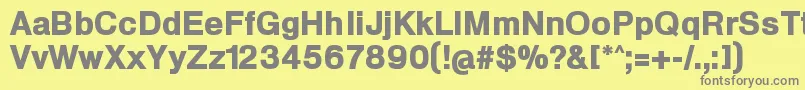 フォントHeldustryftBlack – 黄色の背景に灰色の文字