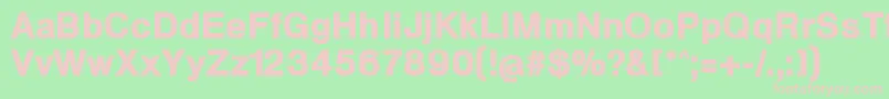 HeldustryftBlack Font – Pink Fonts on Green Background