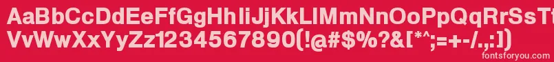 HeldustryftBlack Font – Pink Fonts on Red Background