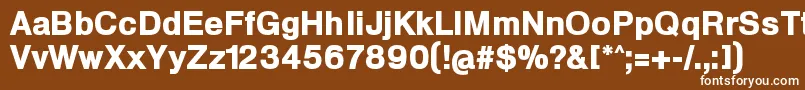 Шрифт HeldustryftBlack – белые шрифты на коричневом фоне