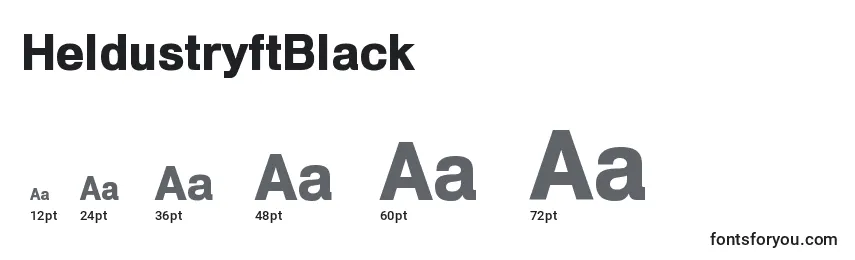 HeldustryftBlack Font Sizes