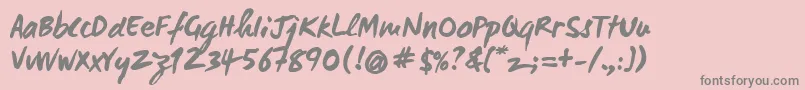 Wcmanonegraboldbta Font – Gray Fonts on Pink Background