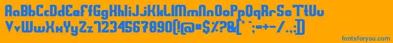 Swedfrg Font – Blue Fonts on Orange Background