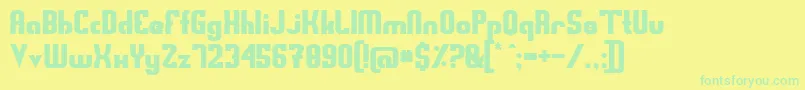 Swedfrg Font – Green Fonts on Yellow Background