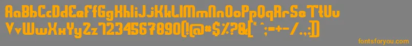 フォントSwedfrg – オレンジの文字は灰色の背景にあります。