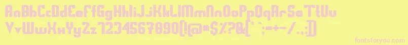 Swedfrg Font – Pink Fonts on Yellow Background