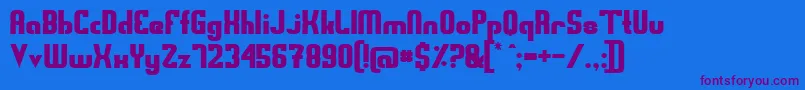 Swedfrg Font – Purple Fonts on Blue Background