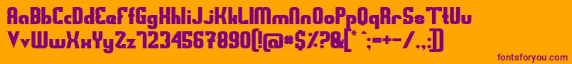 Swedfrg Font – Purple Fonts on Orange Background