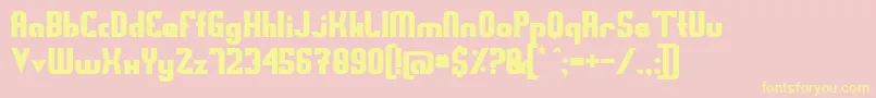 Swedfrg Font – Yellow Fonts on Pink Background