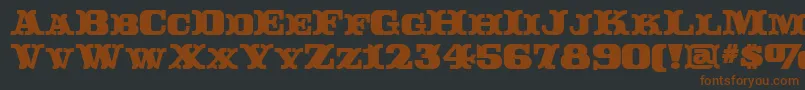 RutinDecor-fontti – ruskeat fontit mustalla taustalla