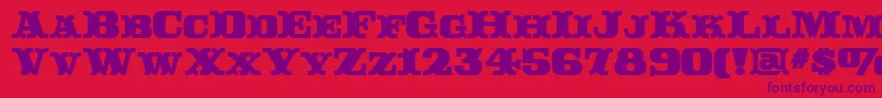 RutinDecor Font – Purple Fonts on Red Background