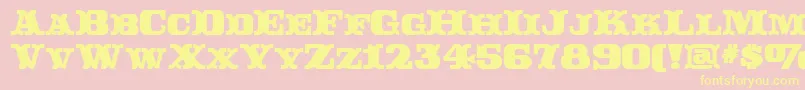 RutinDecor Font – Yellow Fonts on Pink Background